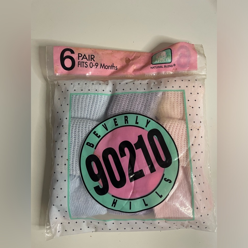 Beverly Hills 90210 Baby Sock Pack - Blue, Pink, Lavender